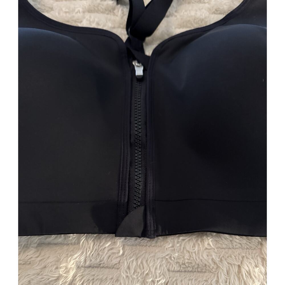 Athleta Advance Zip Front Bra Black 40D - Picture 2 of 6